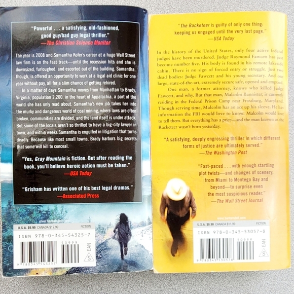 John Grisham books Gray Mountain AND John Grisham The Racketeer - Picture 4 of 4
